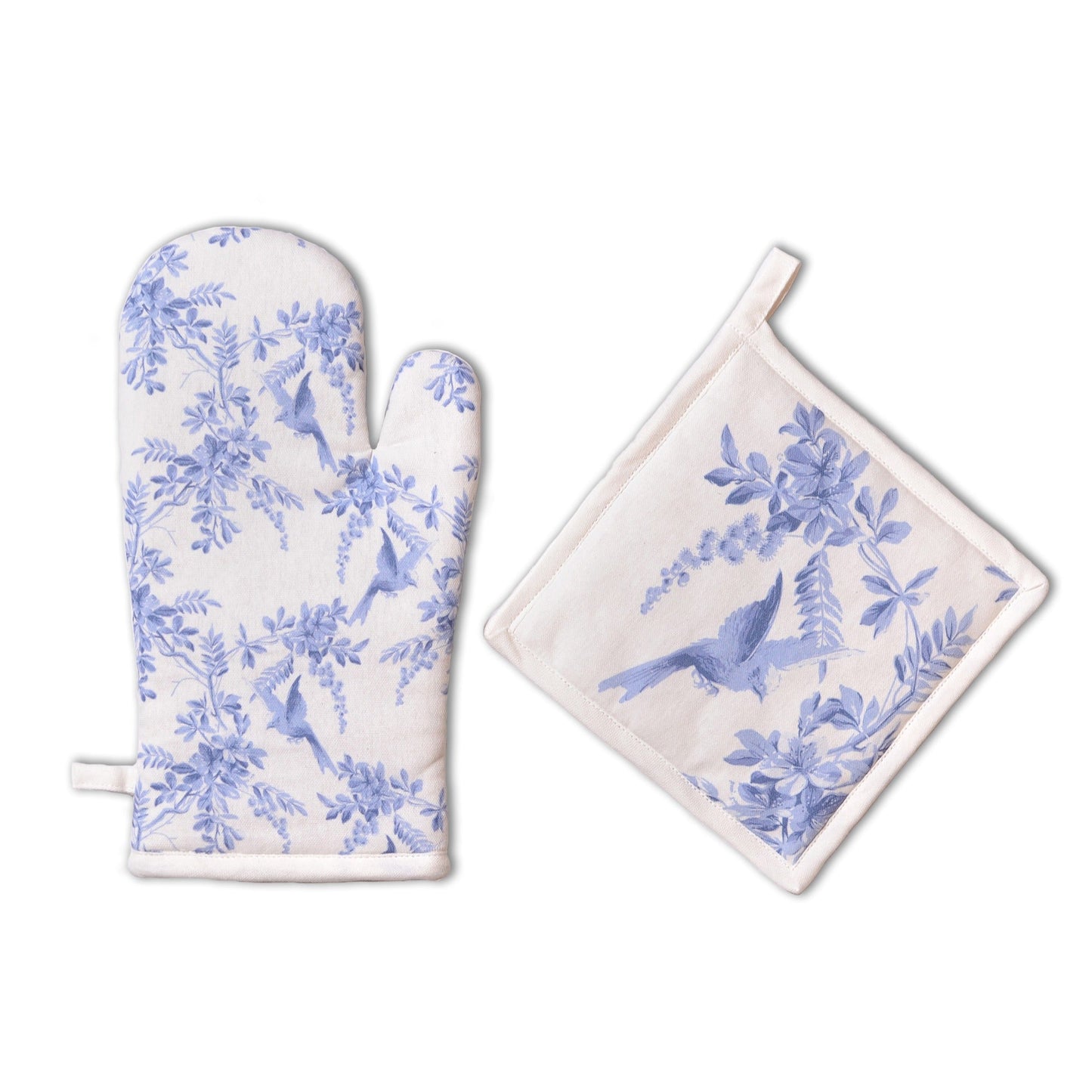 Printed Ovenmitt & Poht holder - 190 GSM 3 LAYER COTTON WADDING -7"X 12.5" & 8"X8" - India Wholesale Co.