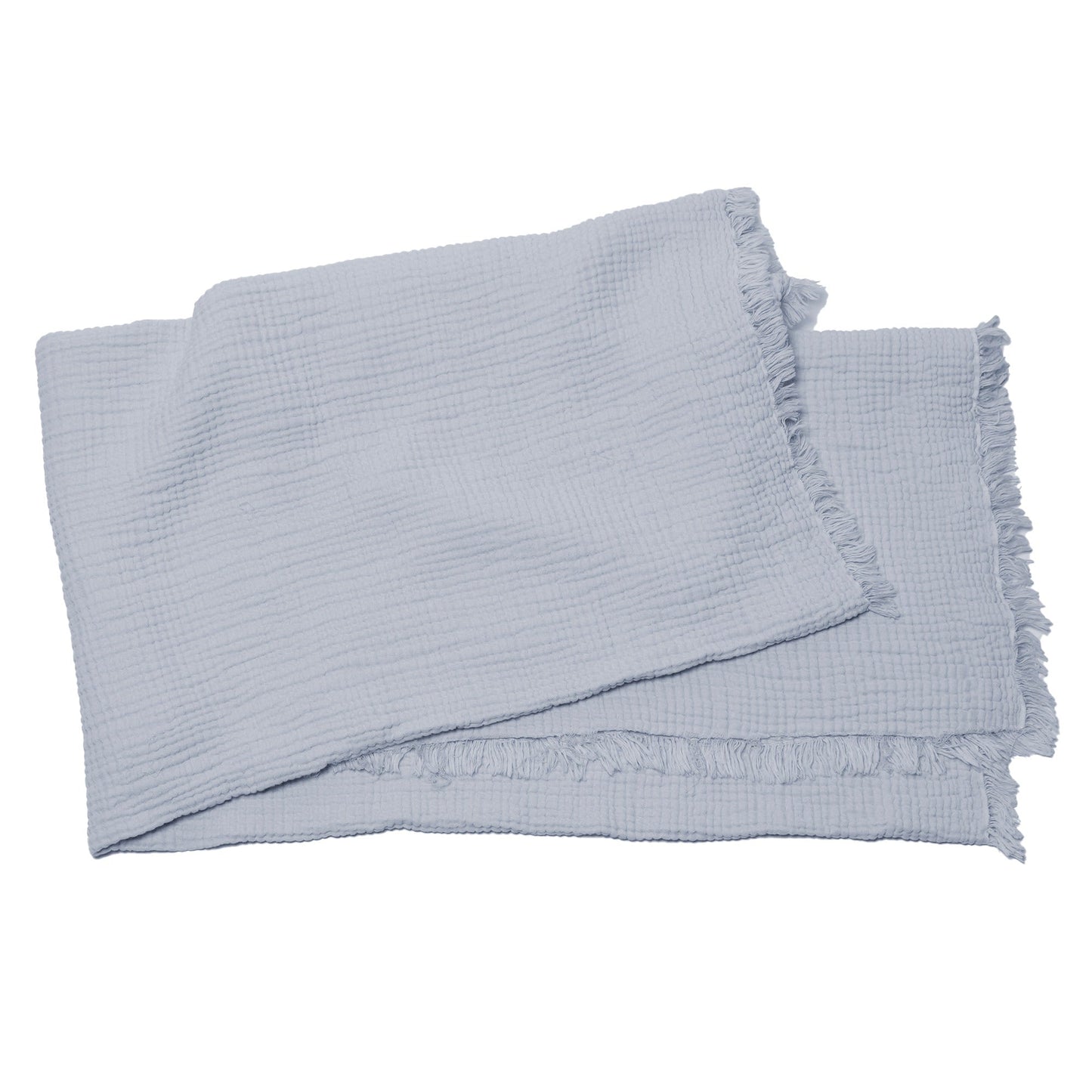 100% Cotton, 4 layer Printed Muslin Throw Blanket - Light Grey Dyed - India Wholesale Co.