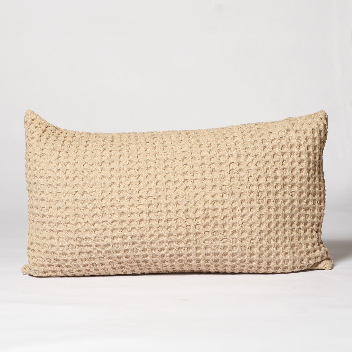 Sand Waffle Cotton Pillow cover, 12"x20" - India Wholesale Co.
