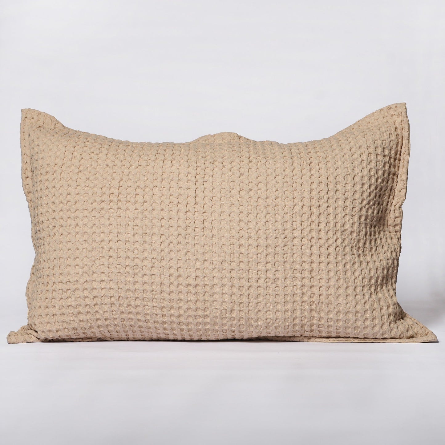 Sand Waffle Cotton Pillow cover(Knife Pleat), 16"x26" - India Wholesale Co.