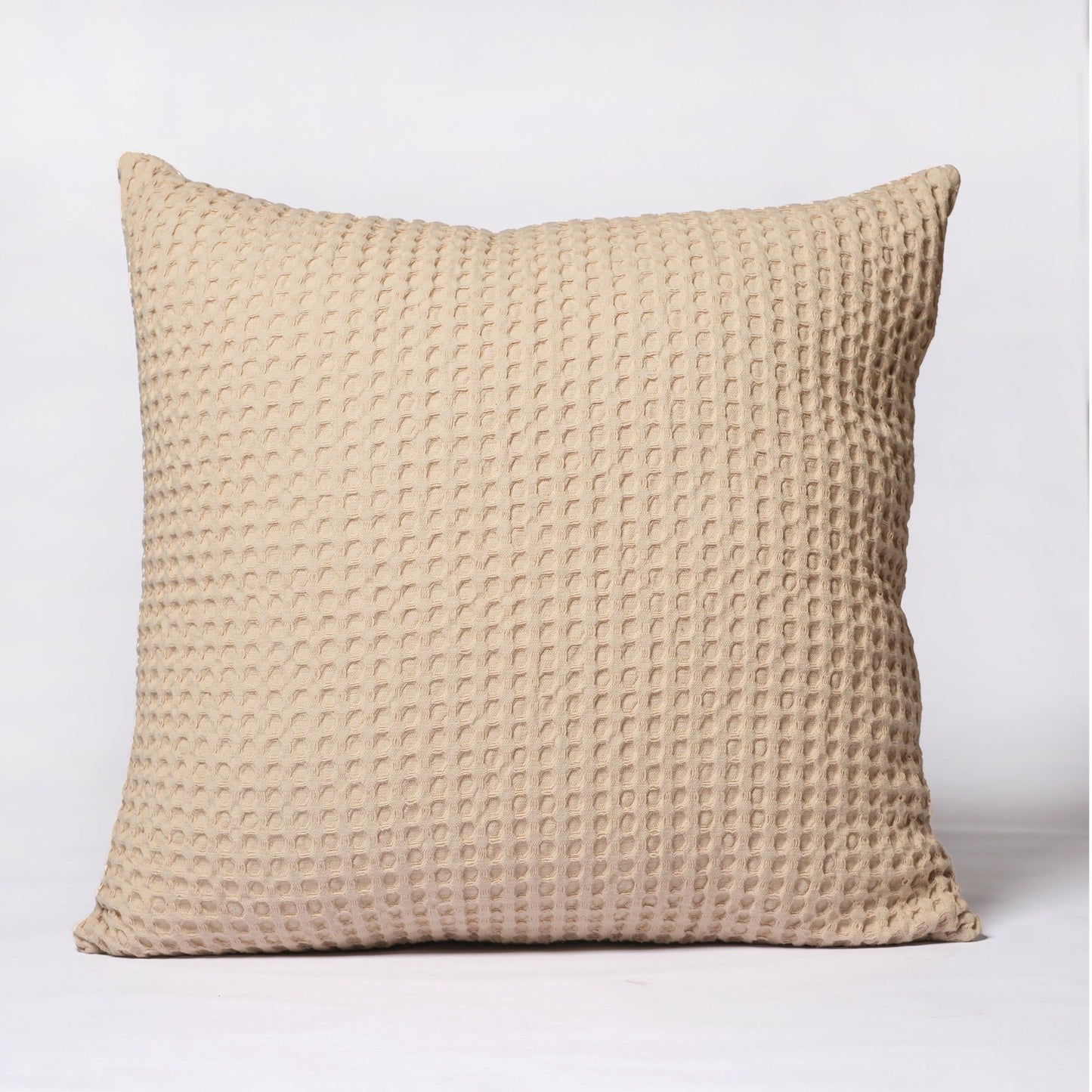 Sand Waffle Cotton Pillow cover, 22"x22" - India Wholesale Co.