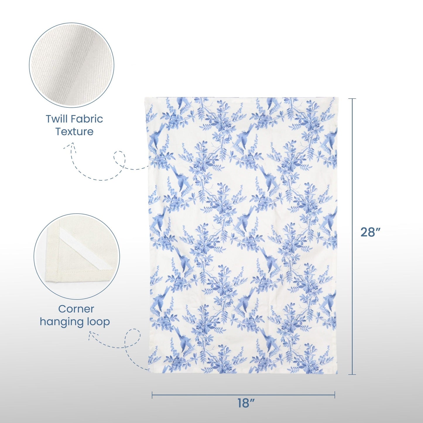 Printed Kitchen towel, Set of 2 - 100% cotton twill, 20"x30" - India Wholesale Co.