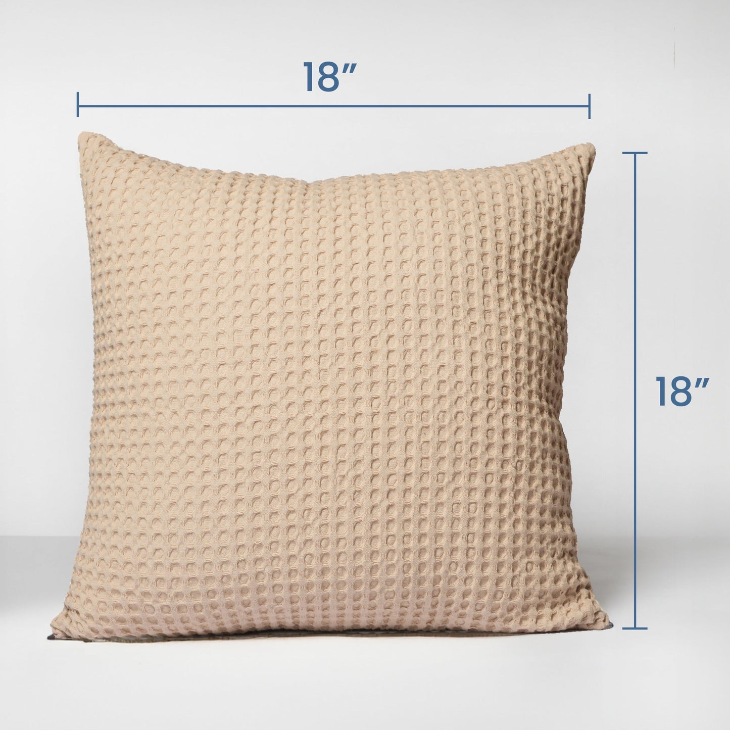 Sand Waffle Cotton Pillow cover, 18"x18" - India Wholesale Co.
