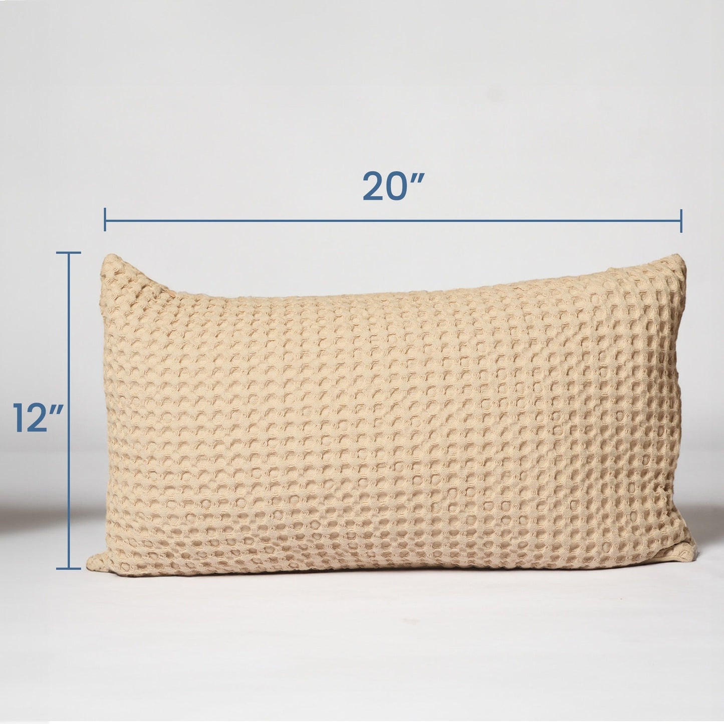 Sand Waffle Cotton Pillow cover, 12"x20" - India Wholesale Co.