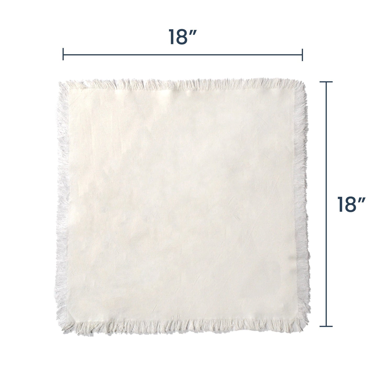 Chambray Napkin ivory 100% cotton, 18"x18" - Set of 4 - India Wholesale Co.