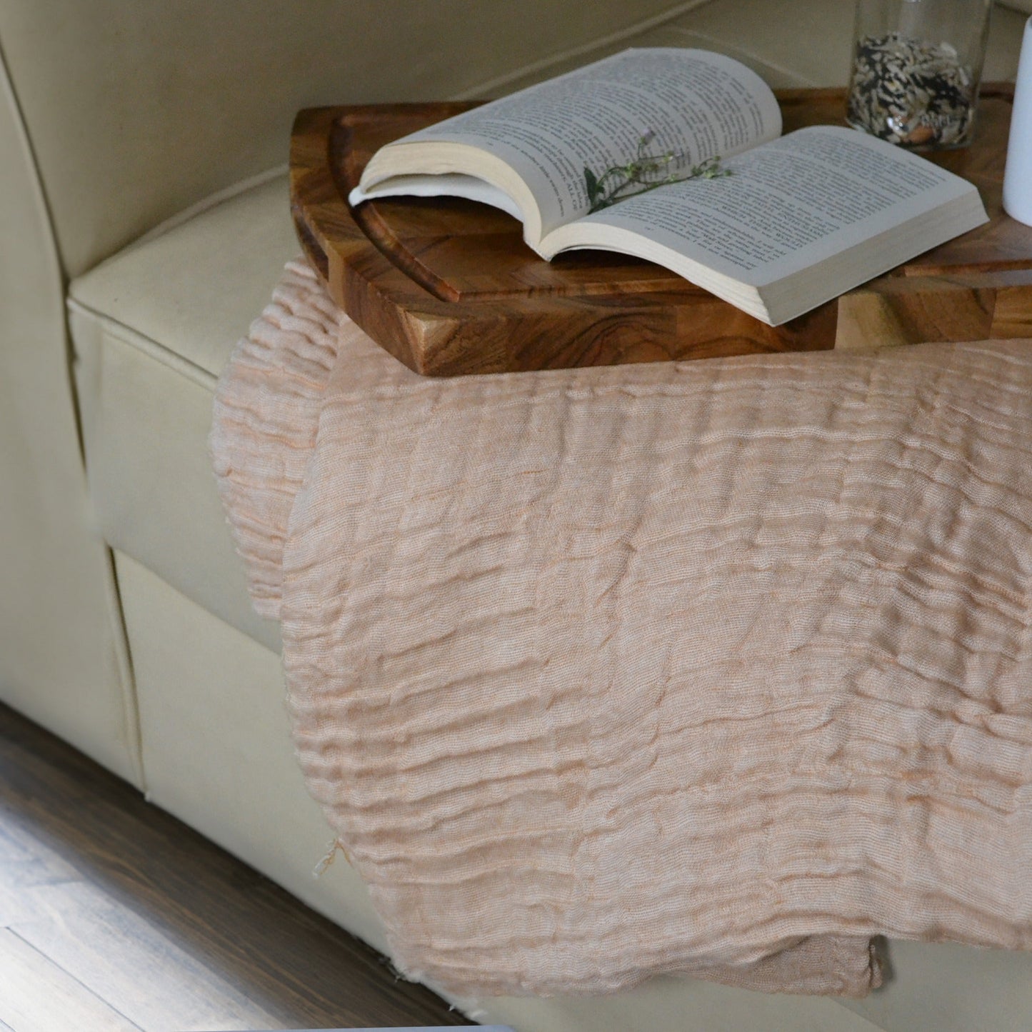 100% Cotton, 4 layer Printed Muslin Throw Blanket - Sand Yarn Dyed - India Wholesale Co.