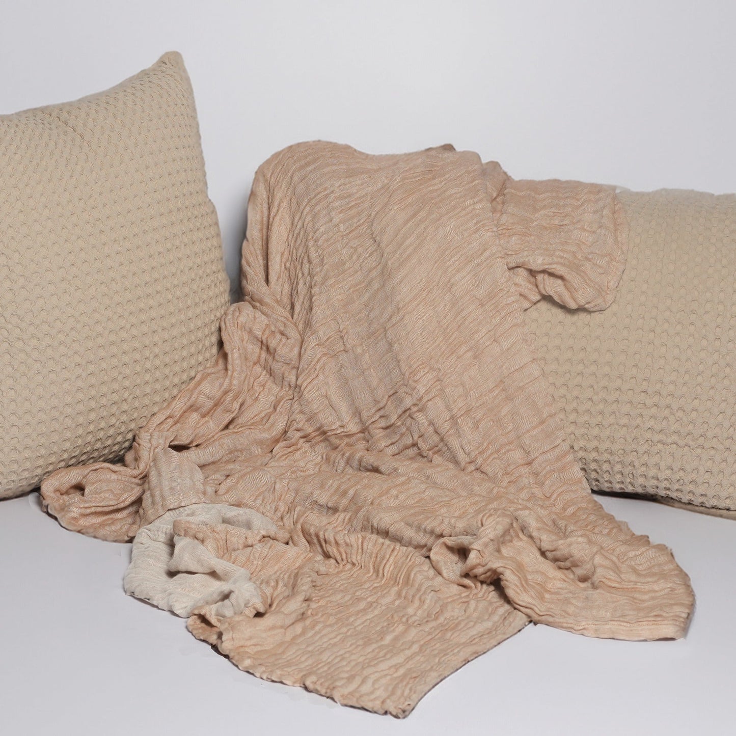 100% Cotton, 4 layer Printed Muslin Throw Blanket - Sand Yarn Dyed - India Wholesale Co.