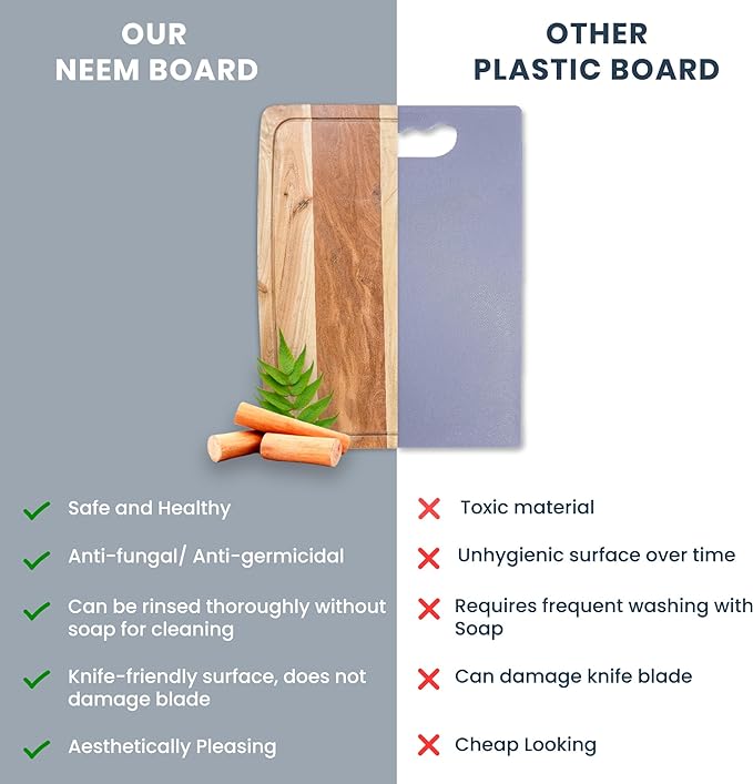 Neem Chopping Board- 20"x15" - India Wholesale Co.