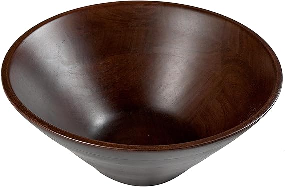 Bowl Plain Acacia -10"x4"-Walnut - India Wholesale Co.