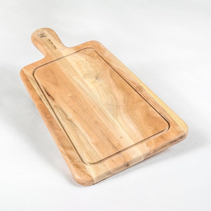 Neem Chopping Board-Long Handle 20X10" - India Wholesale Co.