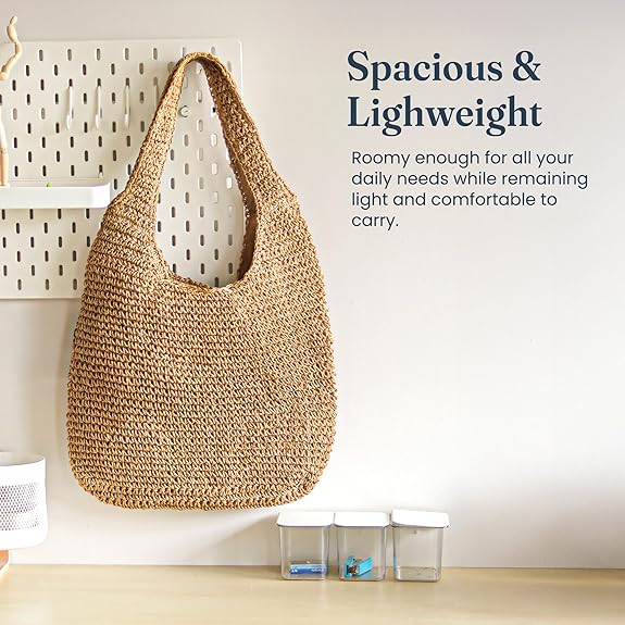 India Wholesale Large Boho Straw Tote Bag with Zipper, 16x12.5 inch