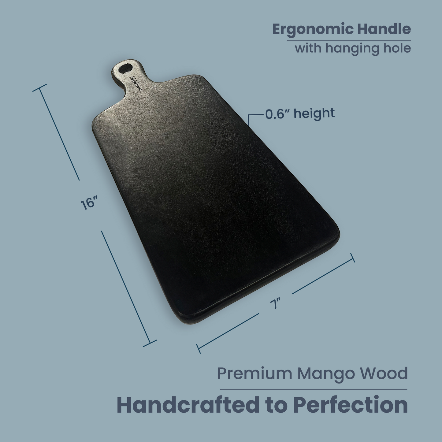 Paddle Server Black Mango Wood 16"x7" - India Wholesale Co.