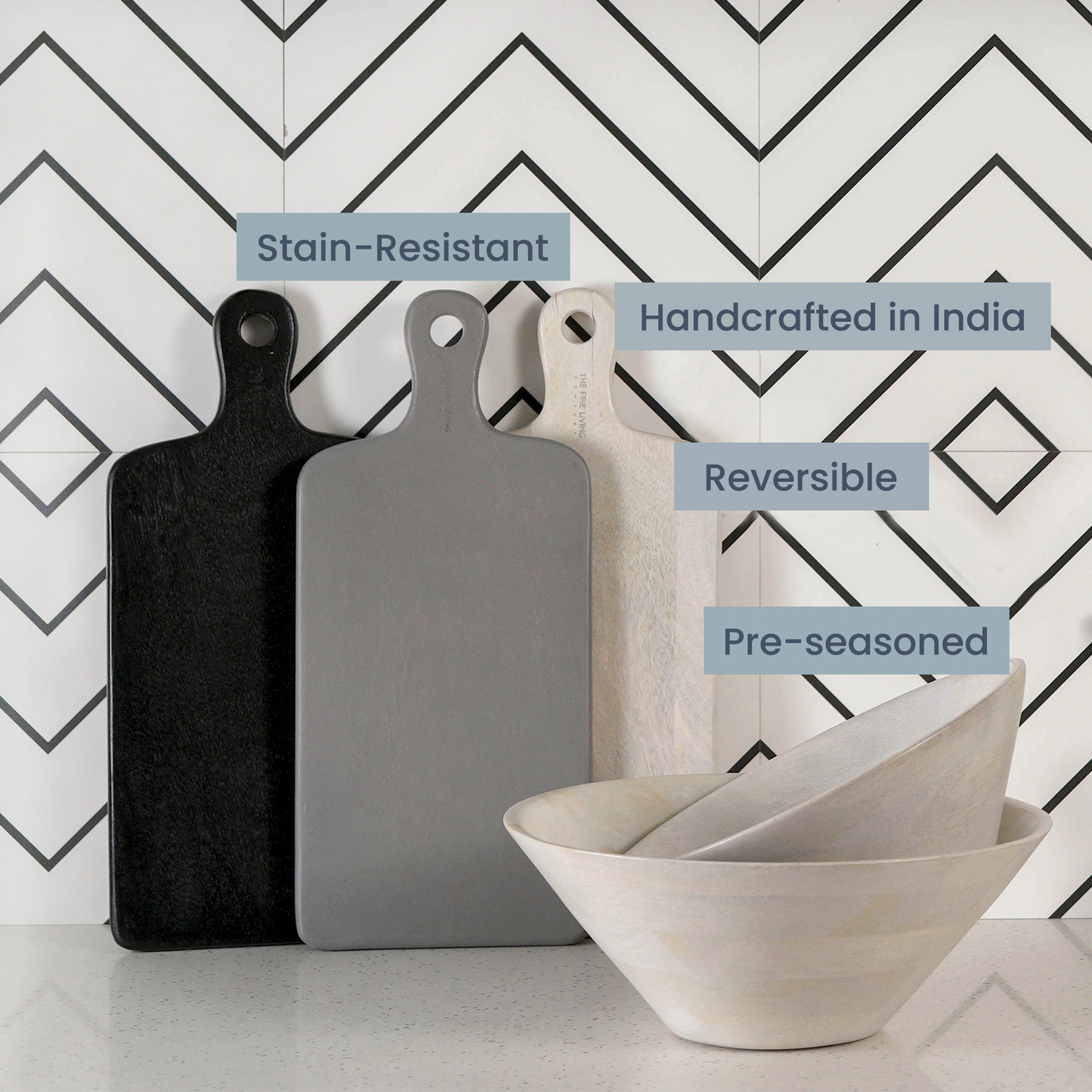 Paddle Server Black Mango Wood 16"x7" - India Wholesale Co.