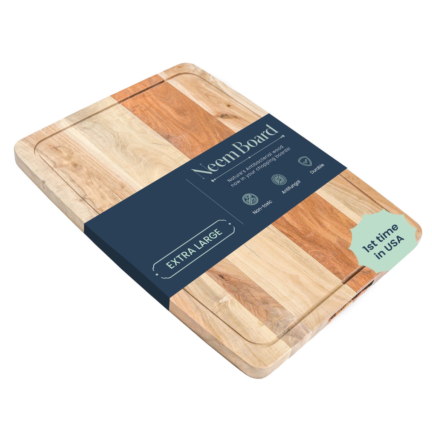 Neem Chopping Board- 20"x15" - India Wholesale Co.