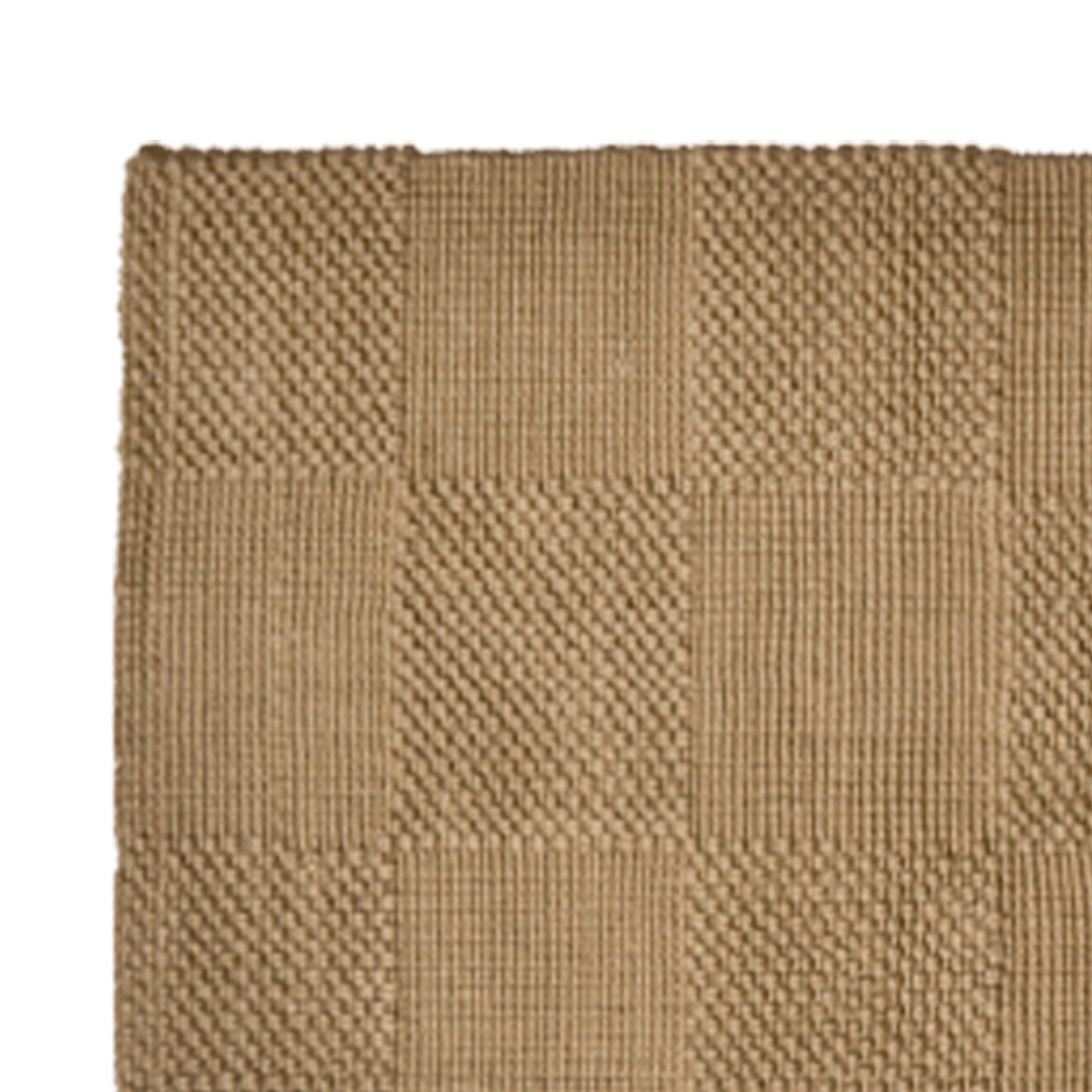 Sustainable Jute Rug, Tile pattern in 5 ply loops, Natural, 2'x4' - India Wholesale Co.