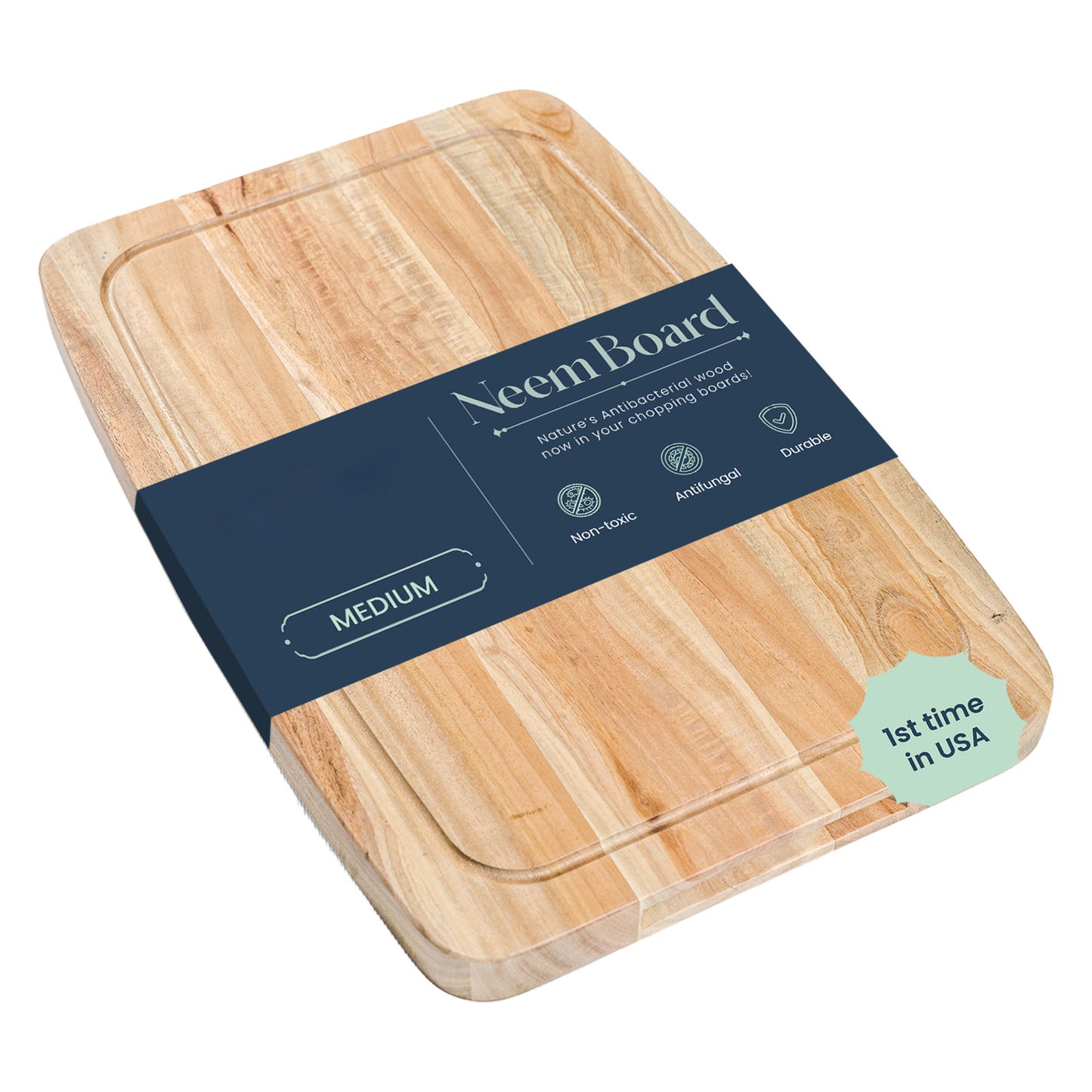 Neem Chopping Board- 15"x10" - India Wholesale Co.