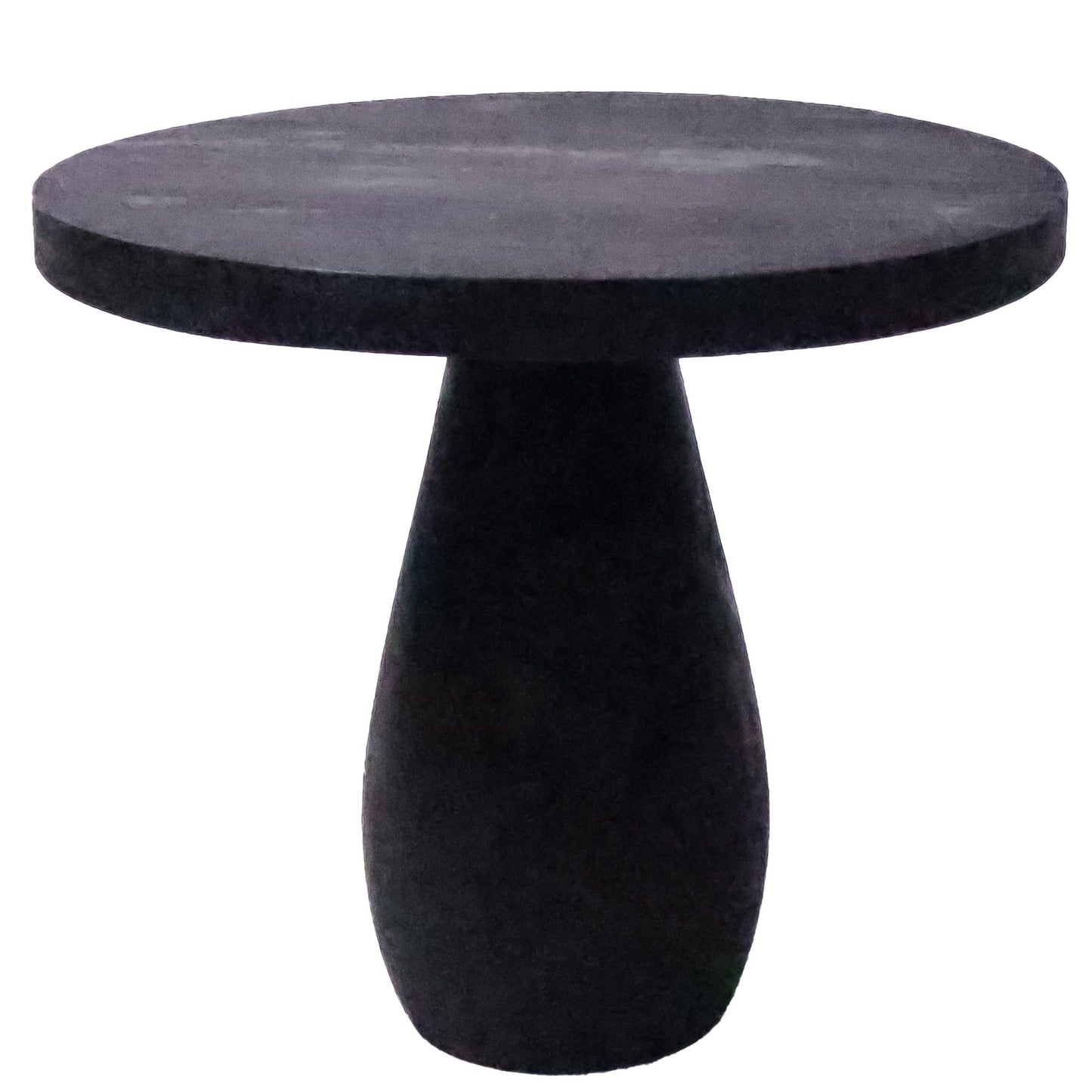 Black sand blast Mushroom table, Mango wood, 19" round & 17" Height - India Wholesale Co.
