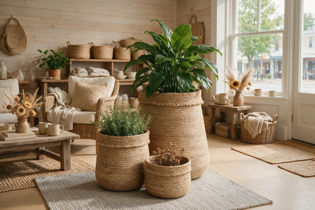 Wholesale Jute Planters for Fall & Holiday Retail Displays