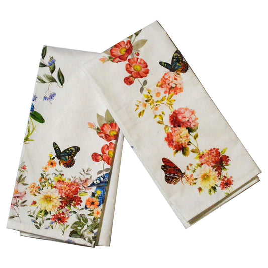 Printed Kitchen towel, Set of 2 - 100% cotton twill, 20"x30" - India Wholesale Co.