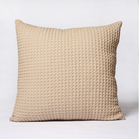 Sand Waffle Cotton Pillow cover, 22"x22"