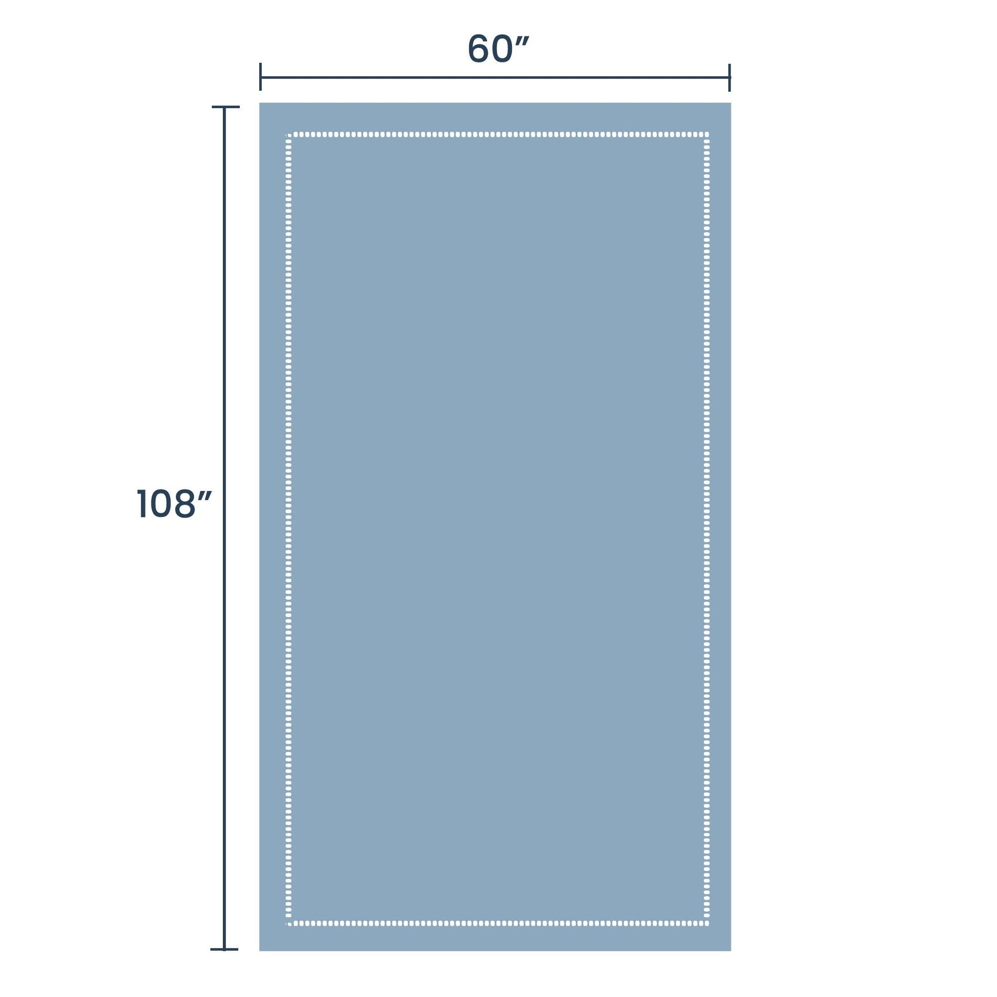 100% Cotton Chambray, Spillproof Table Cover, Blue,  60"X108" - India Wholesale Co.