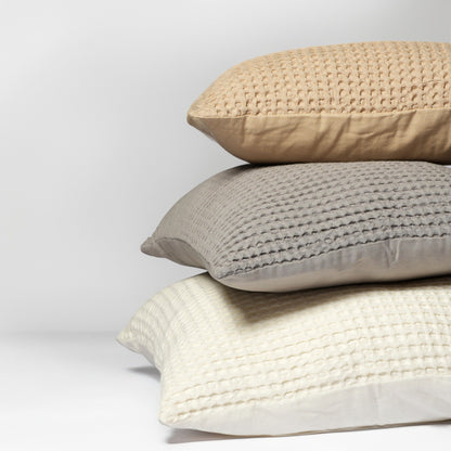 Sand Waffle Cotton Pillow cover, 20"x20"