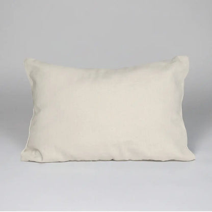 Handloom Kilm Woven Cotton Pillow Cover, 14"x20", White & Blue