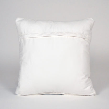 Chindi Printed Cotton Pillow Cover (Engineered print) 18"X18", Blue Sea shell print - India Wholesale Co.