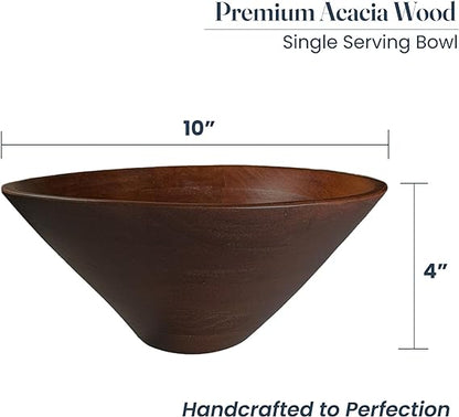 Bowl Plain Acacia -10"x4"-Walnut