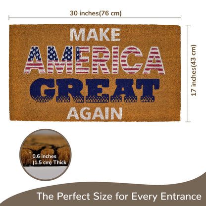 indian wholesale 4th july MAGA coir door mat - America 