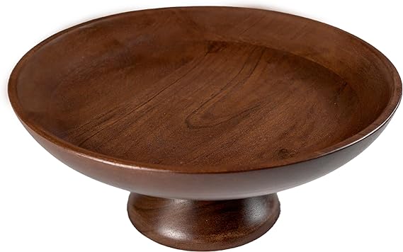 Fruit Bowl Plain Acacia -12"x2" -Walnut