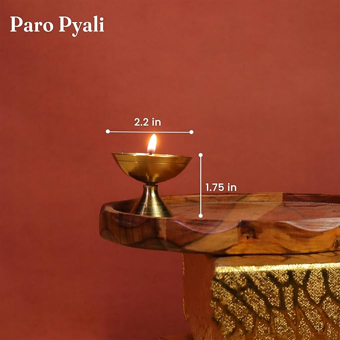 Rust-Resistant Brass Oil Diya for Puja, Temple & Festive Decoration