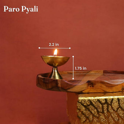 Rust-Resistant Brass Oil Diya for Puja, Temple & Festive Decoration