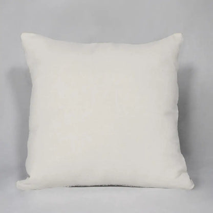 Handloom Kilm Woven Cotton Pillow Cover, 18"x18", White & Blue