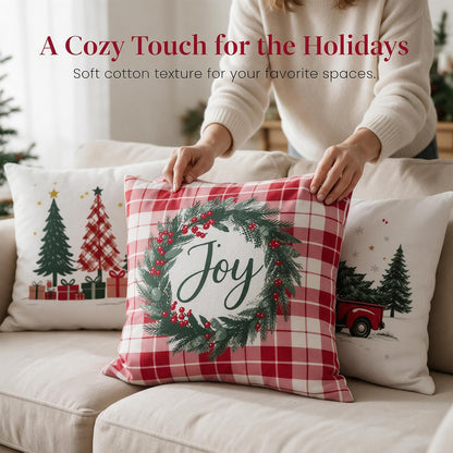 Christmas 18x18 Pillow Cover Set of 4 Cushion Cover