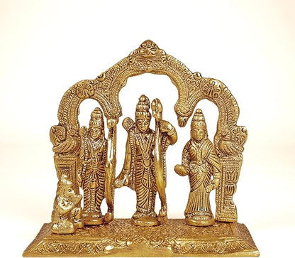 Ram Darbar Idol, handcrafted with Antique Gold Finish, Set of 1 - India Wholesale Co.