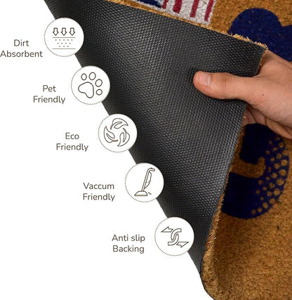 Great America Coir Doormat for Entryway 17x30" - indian wholesale Co