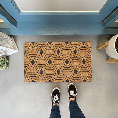 Orion Blue Coir Doormat – Non-Slip Indoor Outdoor Mat