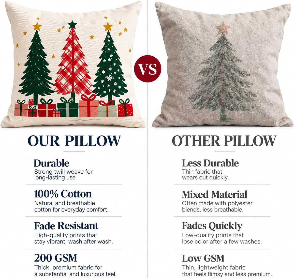 Christmas 18x18 Pillow Cover Set of 4 Cushion Cover