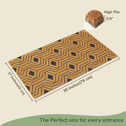 Orion Blue Coir Doormat – Non-Slip Indoor Outdoor Mat