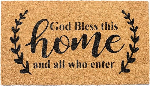 Coir Mats God Bless this Home Print-17X30