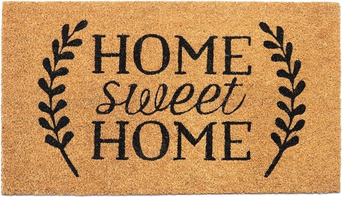 Coir Mats Home Sweet Home with leaves -17X30