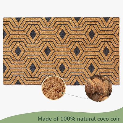 Orion Blue Coir Doormat – Non-Slip Indoor Outdoor Mat