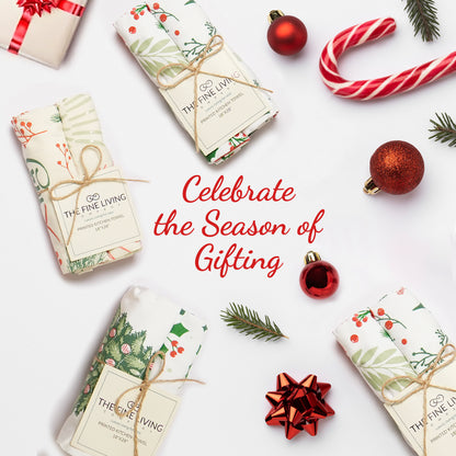 Christmas Flower Cotton Kitchen Towels Set of 2 – 18x28 inch