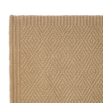 Diamond Loop pattern, 5 PLY loop JUTE RUG WITH TUCKED ENDS. GSM 3200 Natural Jute 2 x 4