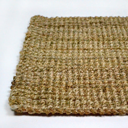 Sustainable Jute Rug, Looped texture in 5 ply yarn, Natural, 2' x 4'