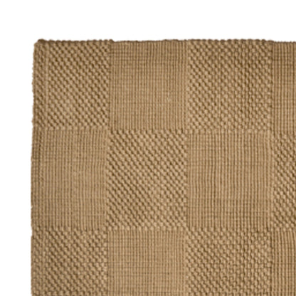 Sustainable Jute Rug, Tile pattern in 5 ply loops, Natural, 2'x4'