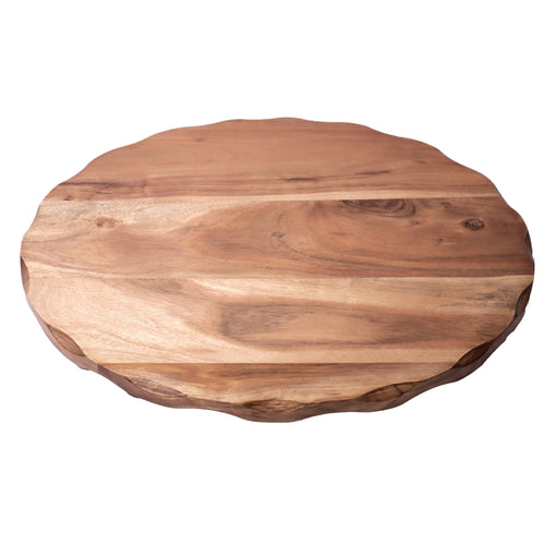 Wooden Lazy Susan, swirl pattern, 18