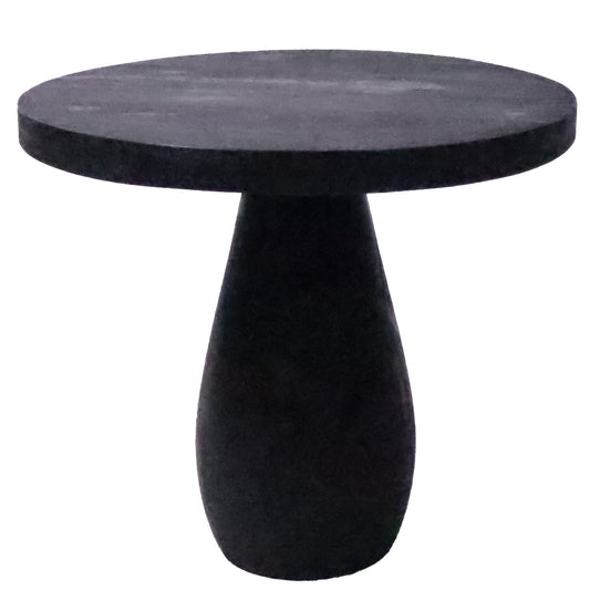 Black sand blast Mushroom table, Mango wood, 19" round & 17" Height