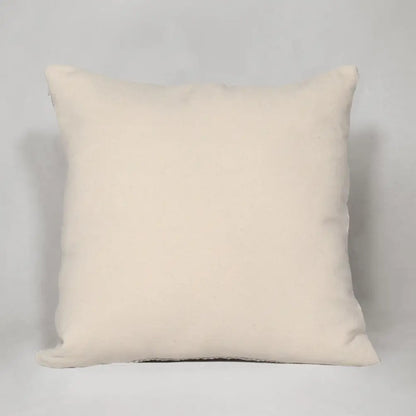 Diamond Weave Cotton Pillow Cover, (Centre Stripe) 22"x22",  Cool Blue & Offwhite